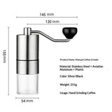 Manual Coffee Grinder Stainless Steel Burr Grinder External Adjustable Setting Vintage Hand Coffee Grinder Portable Hand Crank Conical Coffee Bean Grinder Mill for Home,Camping