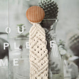 2 Pack Bohemian Style Rope Knobs Door Handle Rope Knot Cabinet Drawer Cupboard Furniture Door Wooden Pulls Handles Drawer Pulls for Kitchen Cabinet Cupboard