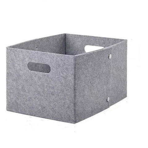 Large Felt Storage Basket with Handles, Open Bin for Shelves, Books, Toys, Laundry & Home Organization (Gray) In Australia - Darrahopens