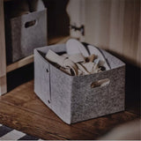 Large Felt Storage Basket with Handles, Open Bin for Shelves, Books, Toys, Laundry & Home Organization (Gray) In Australia - Darrahopens