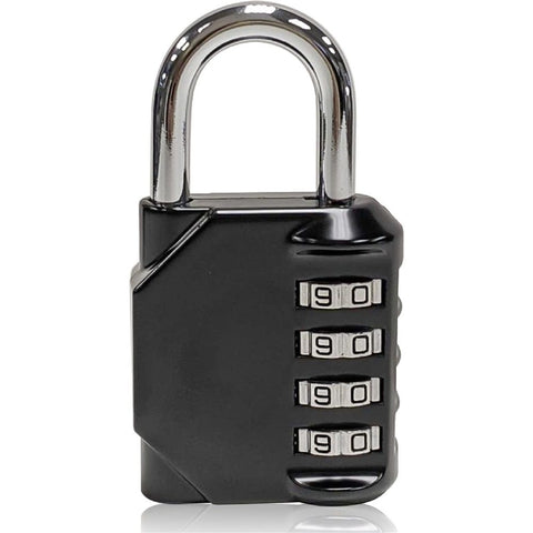 4 Pack Combination Lock, 4 Digit Combination Padlock, Outdoor Waterproof Padlock for School Gym Locker Lock, Padlocks with Code, Sports Locker Luggage Locks (Black) In Australia - Darrahopens