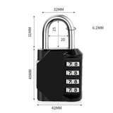 4 Pack Combination Lock, 4 Digit Combination Padlock, Outdoor Waterproof Padlock for School Gym Locker Lock, Padlocks with Code, Sports Locker Luggage Locks (Black)