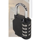 4 Pack Combination Lock, 4 Digit Combination Padlock, Outdoor Waterproof Padlock for School Gym Locker Lock, Padlocks with Code, Sports Locker Luggage Locks (Black)