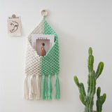 Wall Hanging Basket Decor - Boho Wall Basket Decor - Mail Organizer Wall Mount - Key And Letter Holder For Wall