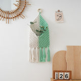 Wall Hanging Basket Decor - Boho Wall Basket Decor - Mail Organizer Wall Mount - Key And Letter Holder For Wall