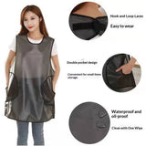 Waterproof Plus Size Aprons for Women Men with Pockets Adjustable for Cooking Dish Washing ,Waterproof Apron for Cooking Cleaning Work（gray） In Australia - Darrahopens