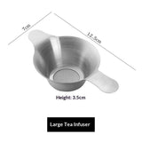 4 Pack Stainless Steel Mini Strainer Fine Mesh Tea Funnel Coffee Filter with Double Handles (silvery)