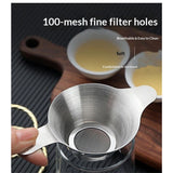 4 Pack Stainless Steel Mini Strainer Fine Mesh Tea Funnel Coffee Filter with Double Handles (silvery) In Australia - Darrahopens