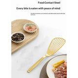 Handle Fish Turner, Stainless Steel High Heat Cooking Fish Turner Spatula for Kitchen Use Flipping, Turning, Frying