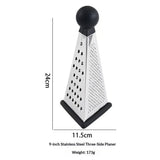 Kitchen Craft Box Grater with Pyramid Design, Stainless Steel, 24 cm, Silver/Black, for Potato, Chocolate, Parmesan, Ginger In Australia - Darrahopens
