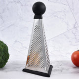 Kitchen Craft Box Grater with Pyramid Design, Stainless Steel, 24 cm, Silver/Black, for Potato, Chocolate, Parmesan, Ginger In Australia - Darrahopens