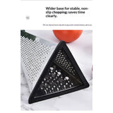 Kitchen Craft Box Grater with Pyramid Design, Stainless Steel, 24 cm, Silver/Black, for Potato, Chocolate, Parmesan, Ginger