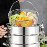 Air Fryer Basket, Air Fryer Replacement Accessory Mesh Basket with Handle, Round Stainles Steel Steamer Basket for Air Fryer, Instant Pot, Oven, Steamer Basket, Household Frying Food Basket In Australia - Darrahopens