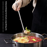 Stainless Steel Finish Olive Spoon, Long Handle Stainless Steel Serving Spoon with Hook Hot Pot  (9.25" L)
