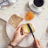 2 pack Skinny Silicone Jar Spatula: Heat-Resistant Food-Grade 9.6in Long Narrow Sourdough Stirring Stick, Seamless Flexible Peanut Butter Spreader for Scraping Icing Bread Cream, Jam (Black)