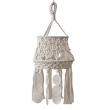 Drum Tassel Lamp shade Replacement for Table Lamps, Floor Lamps and Pendant Lights - Handcrafted Tassel (White,Only lampshade)