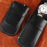PU Leather Watch Pouches Portable Single Watch Travel Case Travel Bag For Travelling Business Trip (Black,only bag) In Australia - Darrahopens