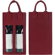 (2-Pack) Reusable 2-Bottle Wine & Champagne Gift Bag Set - Burlap with Window & Handle, 2-Compartment Design for Travel, Weddings, Parties（only bags） In Australia - Darrahopens