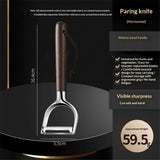 Stainless Steel Potato Peelers with Ultra Sharp Blades, Heavy-Duty Fruit Peeler with Comfort Real Wood Handle, 10X Durable Vegetable Peeler, No Rust