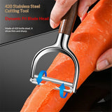 Stainless Steel Potato Peelers with Ultra Sharp Blades, Heavy-Duty Fruit Peeler with Comfort Real Wood Handle, 10X Durable Vegetable Peeler, No Rust In Australia - Darrahopens