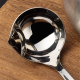 Oil Separating Stainless Steel Soup Ladle/Grease Trap Long Spoon/Fat Separator Serving Spoon/Healthy Lifestyle/Kitchen Accessory