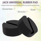 Jack Pad Adapter 4 Ton Universal Rubber Slotted Frame Rail Pinch welds Protector for Floor Jack (3 Pack)