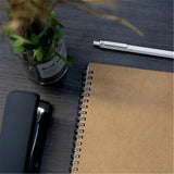 B5 Spiral Notebook/Spiral Journal Unruled, Thick Blank Paper & Hard Kraft Cover, 60 Sheets (120 Pages), 3-Pack, 9.8" x 6.65"