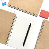 B5 Spiral Notebook/Spiral Journal Unruled, Thick Blank Paper & Hard Kraft Cover, 60 Sheets (120 Pages), 3-Pack, 9.8" x 6.65"