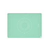 Silicone Pastry Mat: 15.7"x23.6" Food-Grade Non-Stick Dough Rolling Baking Sheet, Non Slip for Kneading, Making Pizza, Fondant, Pie Crust with Clear Measurement and Raised Edges (avocado green)