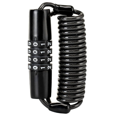 Combination Bike Lock Cable- Resettable Combination Lock, Anti-Theft Coiled Secutiry Cable for Bicycles, Kayaks, Paddle Boards, Gates and Outdoor Gear (5 FT)