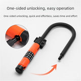 Combo Bike U-Lock Standard, Anti-Theft Security Bicycle Lock, Shackle, 4-Digit Resettable Combination U Lock for Scooter Road Mountain Bikes In Australia - Darrahopens