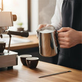 Milk Frothing Pitcher, Thicker Version 350ml 12oz Steaming Pitchers Stainless Steel Milk Coffee Cappuccino Latte Art Barista Steam Pitchers Milk Jug Cup with Decorating Pen In Australia - Darrahopens