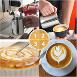 Milk Frothing Pitcher, Thicker Version 350ml 12oz Steaming Pitchers Stainless Steel Milk Coffee Cappuccino Latte Art Barista Steam Pitchers Milk Jug Cup with Decorating Pen In Australia - Darrahopens