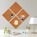 Quartet Cork Tiles, Bulletin Board Cork Panels 12" x 12", Self-Adhesive Corkboards for Wall Pin Board , 8 Pack