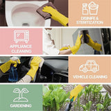6 Pairs Rubber Cleaning Gloves,Reusable Dishwashing Gloves,Household Dish Gloves for Washing,Cleaning,Kitchen,Painting, Gardening, Pet Care,Extra Thickness,Non-Slip,11.8"