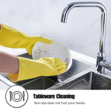 6 Pairs Rubber Cleaning Gloves,Reusable Dishwashing Gloves,Household Dish Gloves for Washing,Cleaning,Kitchen,Painting, Gardening, Pet Care,Extra Thickness,Non-Slip,11.8"
