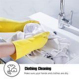6 Pairs Rubber Cleaning Gloves,Reusable Dishwashing Gloves,Household Dish Gloves for Washing,Cleaning,Kitchen,Painting, Gardening, Pet Care,Extra Thickness,Non-Slip,11.8"