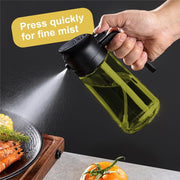 16oz/470ml Glass Olive Oil Sprayer for Cooking – 2 in 1 Olive Oil Dispenser Bottle for Kitchen Gadgets and Air Fryer Accessories, Salad, BBQ - Black & Green, Only Olive Oil Sprayer In Australia - Darrahopens