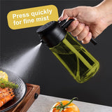16oz/470ml Glass Olive Oil Sprayer for Cooking – 2 in 1 Olive Oil Dispenser Bottle for Kitchen Gadgets and Air Fryer Accessories, Salad, BBQ - Black & Green, Only Olive Oil Sprayer In Australia - Darrahopens
