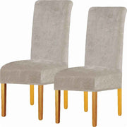 Dining Chair Covers Stretch for Dining Room Set of 2 Chair Slipcovers Protectors, Soft Thick Solid Washable, Taupe, Only Dining Chair Covers In Australia - Darrahopens