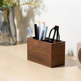 Wooden Pencil Holder (Double Slots)Wooden Kitchen Utensil Holder Organizer for Counter or Countertop