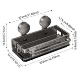 Sink Organizer Rack for Kitchen, Drainage Storage Rack - Drainage Suction Cup Bathroom Shelf, for Dishcloth Sponge Drain Plug Shampoo Soap Shower Gel Sink