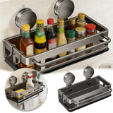 Sink Organizer Rack for Kitchen, Drainage Storage Rack - Drainage Suction Cup Bathroom Shelf, for Dishcloth Sponge Drain Plug Shampoo Soap Shower Gel Sink