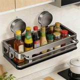 Sink Organizer Rack for Kitchen, Drainage Storage Rack - Drainage Suction Cup Bathroom Shelf, for Dishcloth Sponge Drain Plug Shampoo Soap Shower Gel Sink