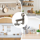 Kitchen Utensil Hanger, Rotational Suction Hooks, 360 Degree Hanger with No Punch Design, Tableware Hook for Apartment Restaurant Entryway, Home Accessories, Kitchen Rack for Bathroom Dining In Australia - Darrahopens