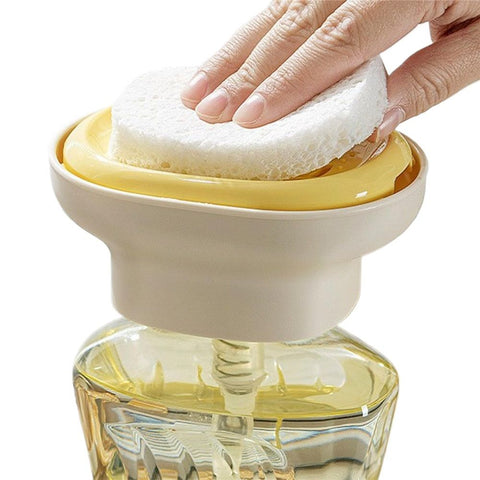 Dish Liquid Dispenser - Dish Soap Dispenser with Sponge Holder,Quick Draining Tray Dishwashing Solution for Dorm Home Apartment RV Sponge Scrubber Dishcloth（2 of them） In Australia - Darrahopens
