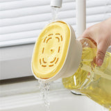 Dish Liquid Dispenser - Dish Soap Dispenser with Sponge Holder,Quick Draining Tray Dishwashing Solution for Dorm Home Apartment RV Sponge Scrubber Dishcloth（2 of them）