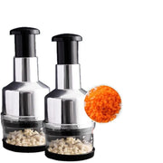 Stainless Steel Garlic Press Easy Clean Disassemble Push-Type Garlic Press Cut Garlic Carrots Meat Multifunctional Tool 2PCS In Australia - Darrahopens