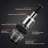 Stainless Steel Garlic Press Easy Clean Disassemble Push-Type Garlic Press Cut Garlic Carrots Meat Multifunctional Tool 2PCS