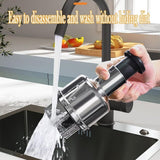 Stainless Steel Garlic Press Easy Clean Disassemble Push-Type Garlic Press Cut Garlic Carrots Meat Multifunctional Tool 2PCS